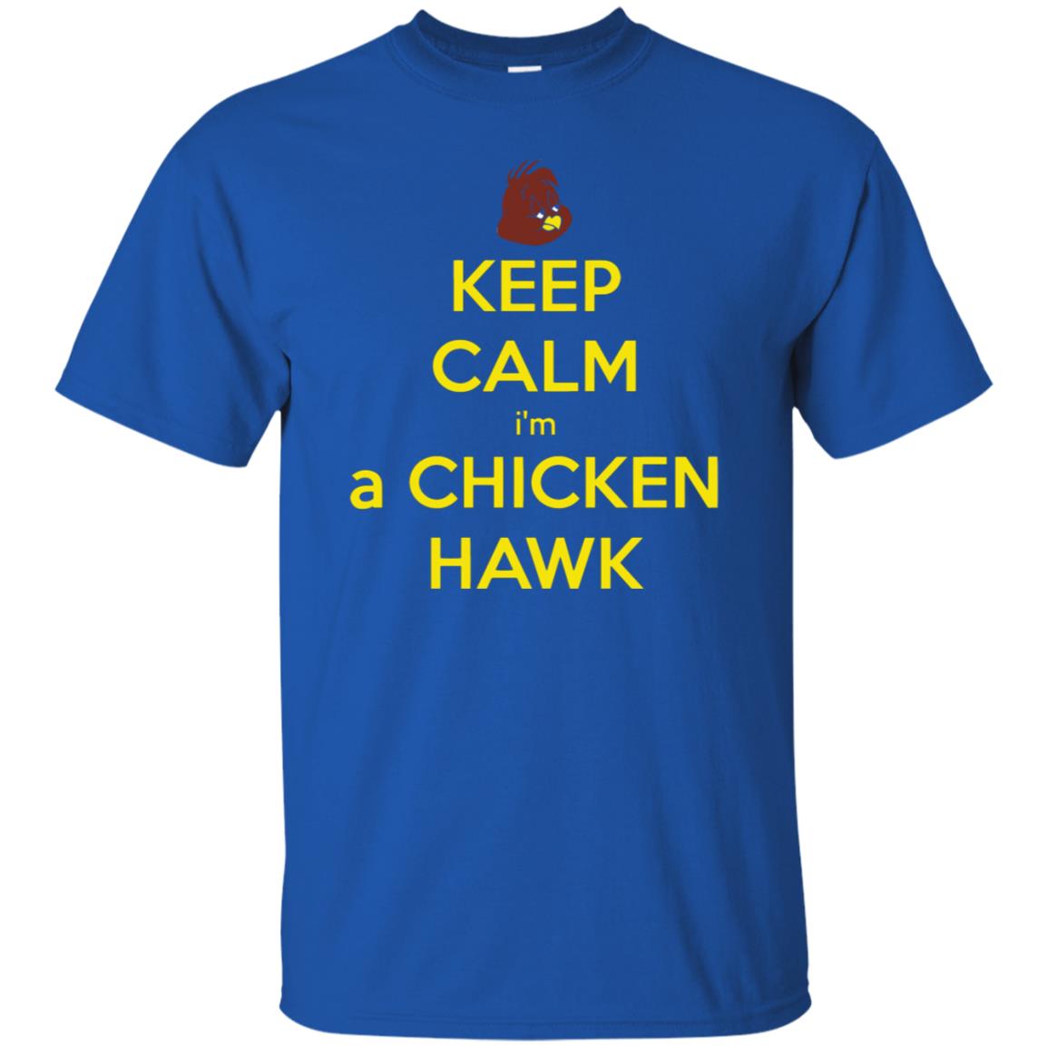 chicken hawk t shirt - royal blue