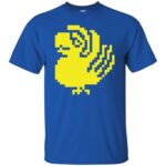 purple parrots t shirt - royal blue