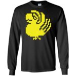 purple parrots long sleeve - black