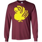 purple parrots long sleeve - maroon