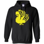 purple parrots hoodie - black