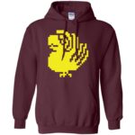purple parrots hoodie - maroon