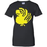 purple parrots womens t shirt - lady t shirt - black