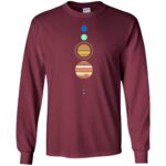 solar system long sleeve - maroon
