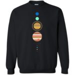 solar system sweatshirt - black