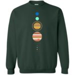 solar system sweatshirt - forest green