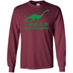 brontosaurus long sleeve - maroon