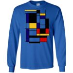 mondrian long sleeve - royal blue