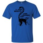 lemur t shirt - royal blue