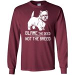 cairn terrier long sleeve - maroon