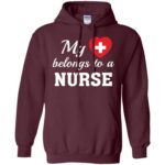 nurse boyfriend hoodie - maroon