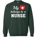nurse boyfriend sweatshirt - forest green