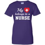 nurse boyfriend womens t shirt - lady t shirt - purple