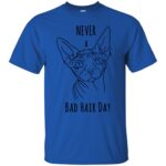 sphynx cat t shirt - royal blue