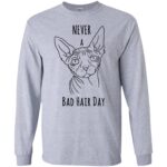 sphynx cat long sleeve - sport grey