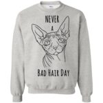 sphynx cat sweatshirt - ash