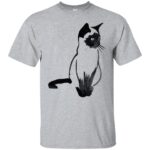 siamese cat shirt - sport grey