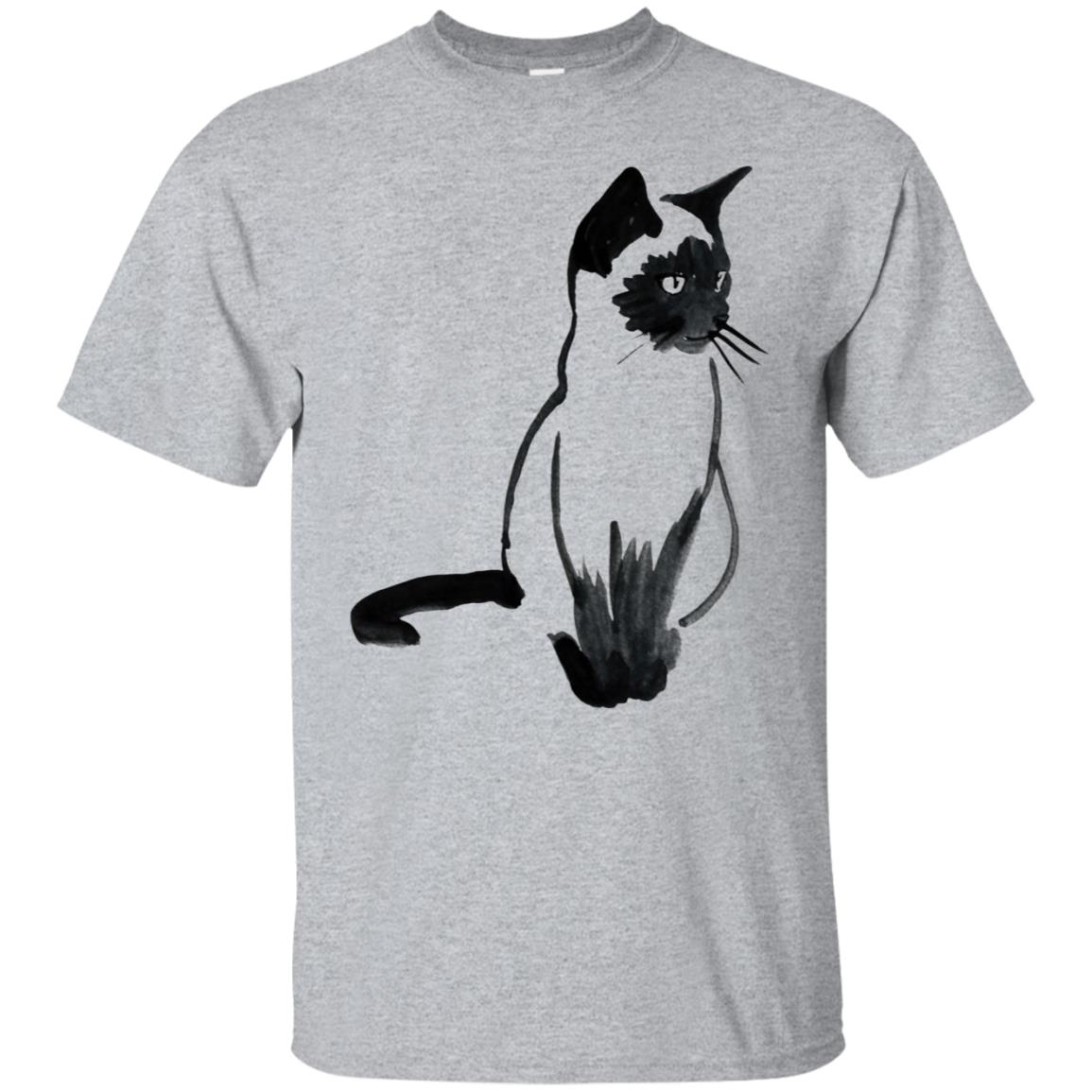 siamese cat shirt - sport grey