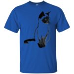 siamese cat t shirt - royal blue