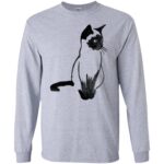 siamese cat long sleeve - sport grey