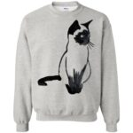 siamese cat sweatshirt - ash