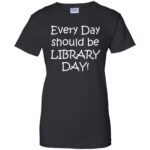 librarian womens t shirt - lady t shirt - black