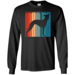 italian greyhound long sleeve - black