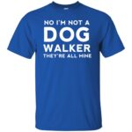dog walker t shirt - royal blue