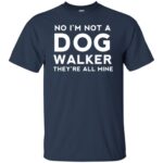 dog walker t shirt - navy blue