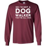dog walker long sleeve - maroon