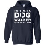 dog walker hoodie - navy blue