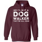 dog walker hoodie - maroon