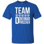 doberman pinscher t shirt - royal blue