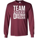 doberman pinscher long sleeve - maroon