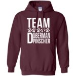 doberman pinscher hoodie - maroon