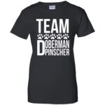 doberman pinscher womens t shirt - lady t shirt - black