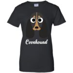 coonhound womens t shirt - lady t shirt - black