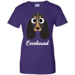 coonhound womens t shirt - lady t shirt - purple