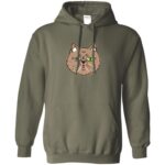 persian cat hoodie - military green
