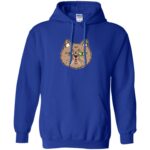 persian cat hoodie - royal blue