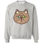 persian cat sweatshirt - ash