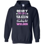 welder wife hoodie - navy blue