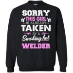 welder wife sweatshirt - black