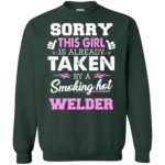 welder wife sweatshirt - forest green