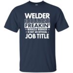 WELDER Funny Job title t shirt - navy blue
