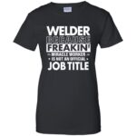 WELDER Funny Job title womens t shirt - lady t shirt - black