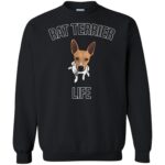 rat terrier sweatshirt - black