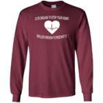 cute nurse long sleeve - maroon