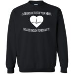 cute nurse sweatshirt - black