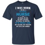 school nurse t shirt - navy blue